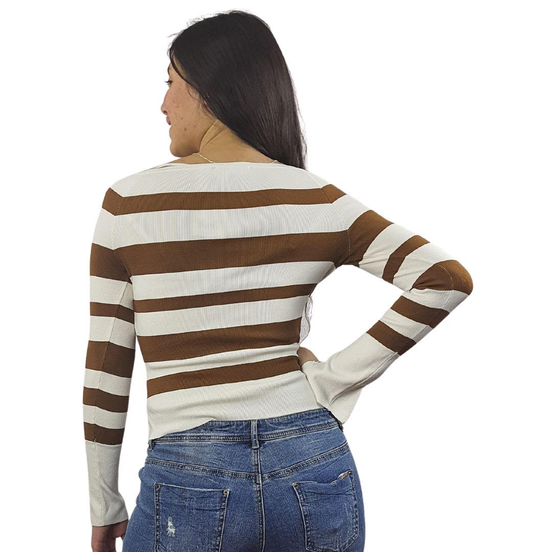 Blusa Vero Moda Marron Style ZOLA L/S KNIT(NC)
