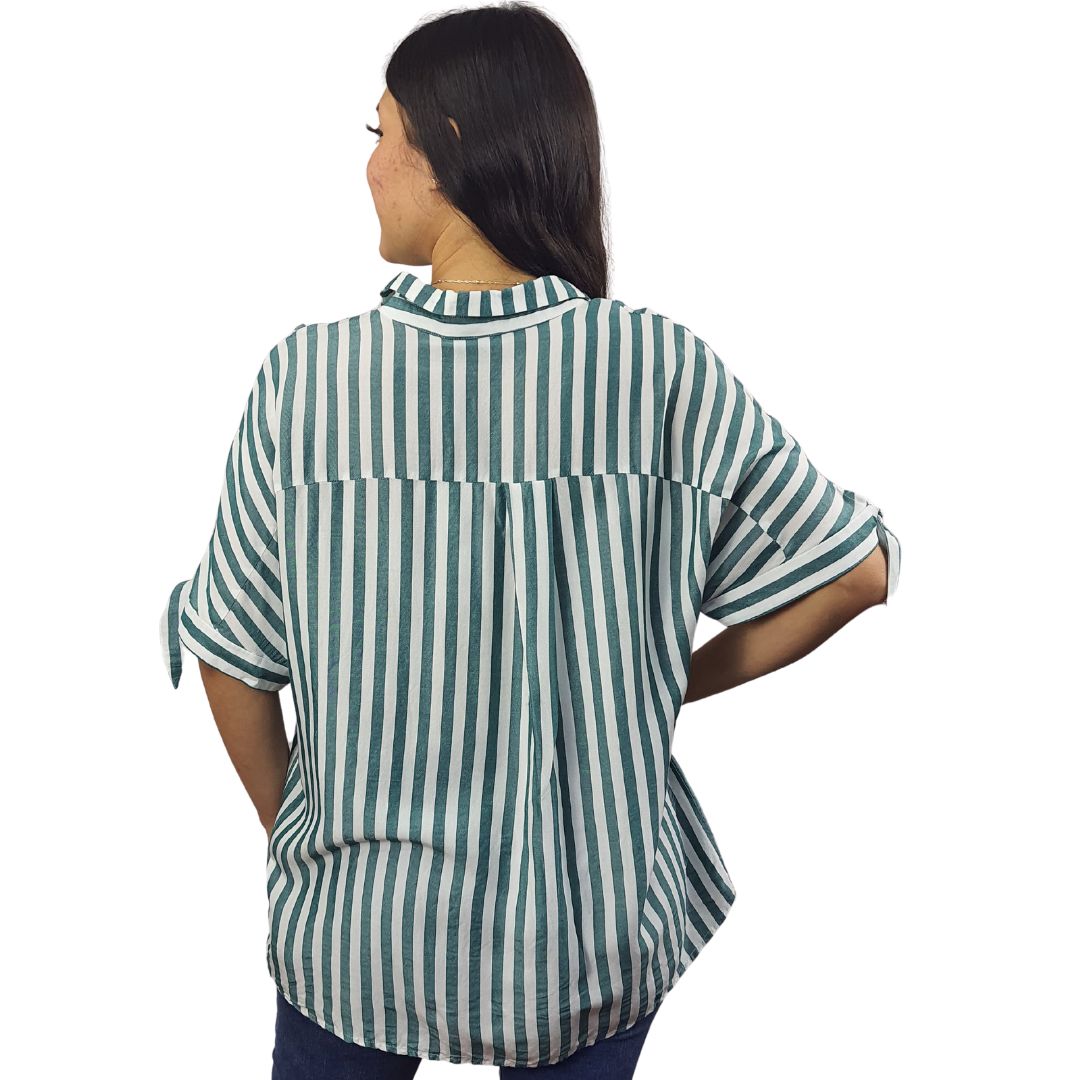 Blusa Vero Moda Verde Style CORN S/S SHIRT(SL)