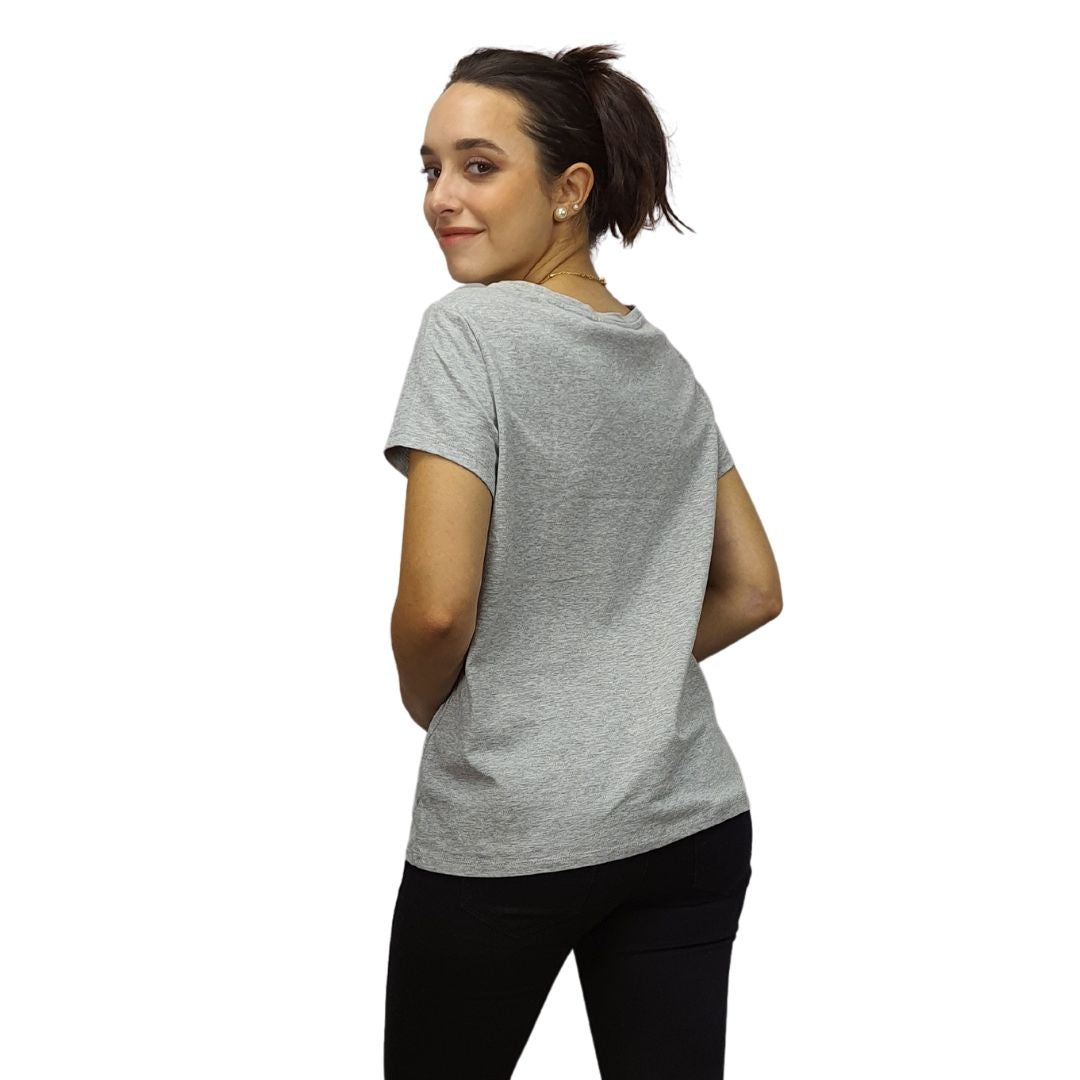 Polera Vero Moda Gris Style ICE S/S TOP(TP-ET-3)