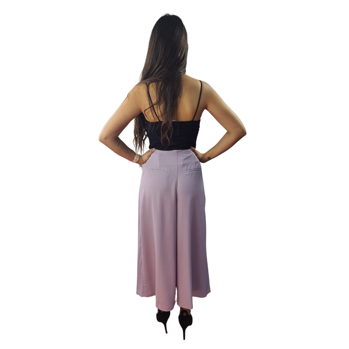 Pantalon Vero Moda Morado Claro Style QUINN 7/8 WIDE PANTS(VMC-NC)
