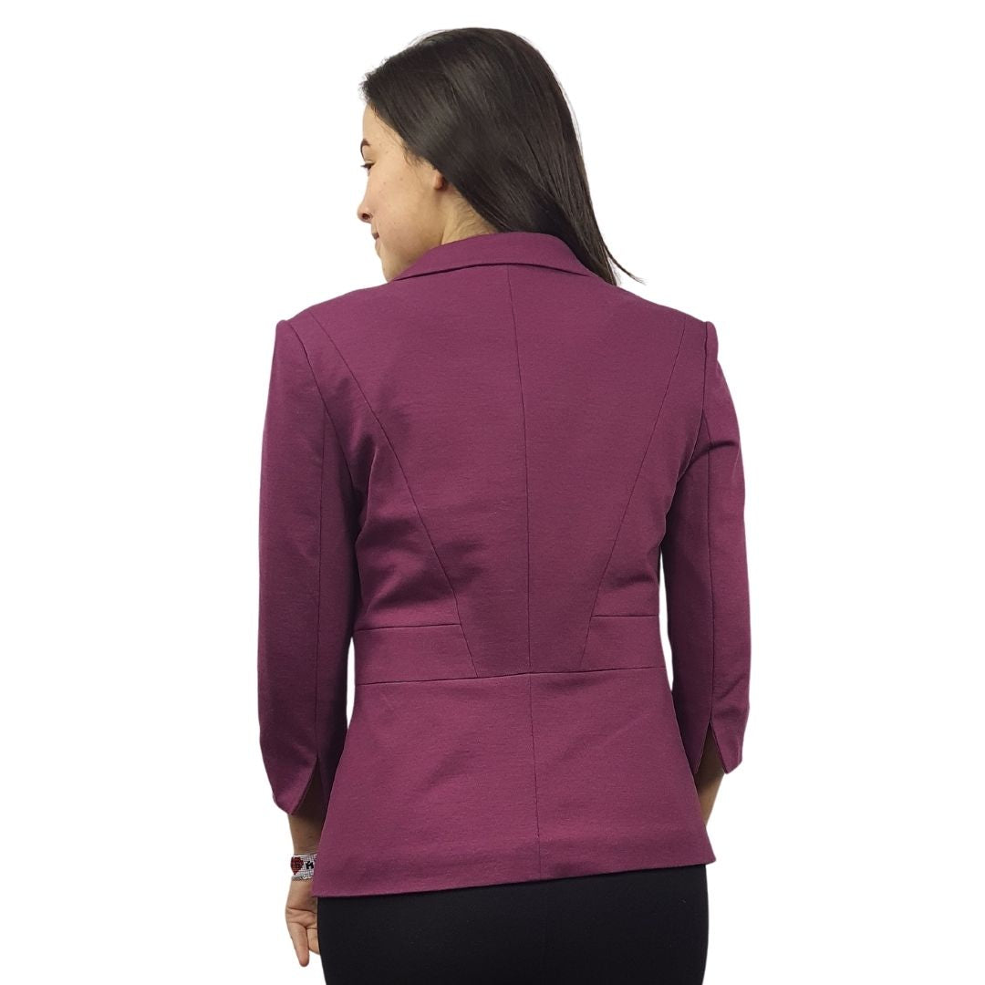 Blazer Vero Moda Morado Style RETAIL ASHLEY SOLID 3/4 BLAZER(VMC-BN)