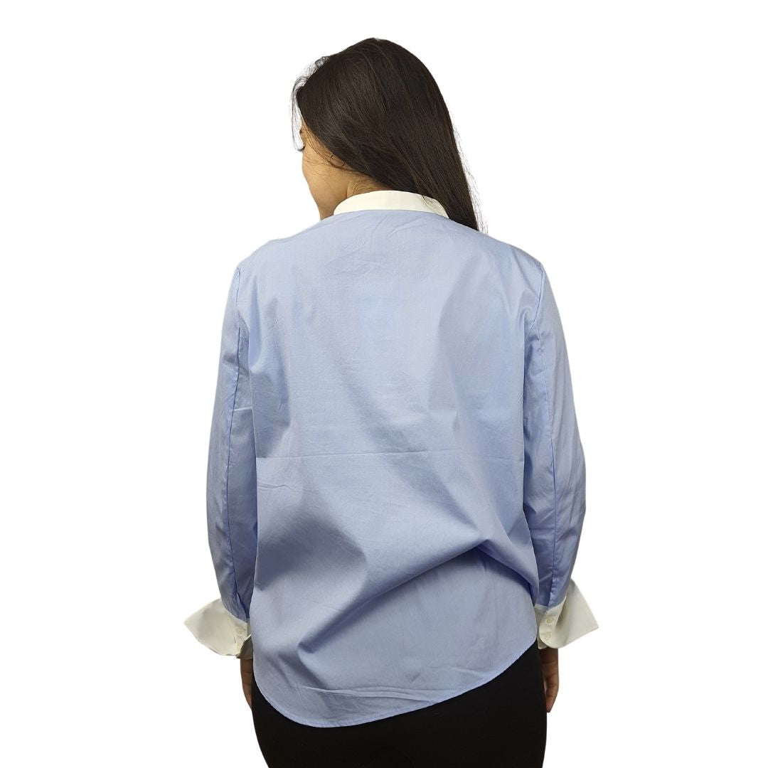 Blusa Vero Moda Azul Style PANDORAL L/S SHIRT(MW-EC-1)