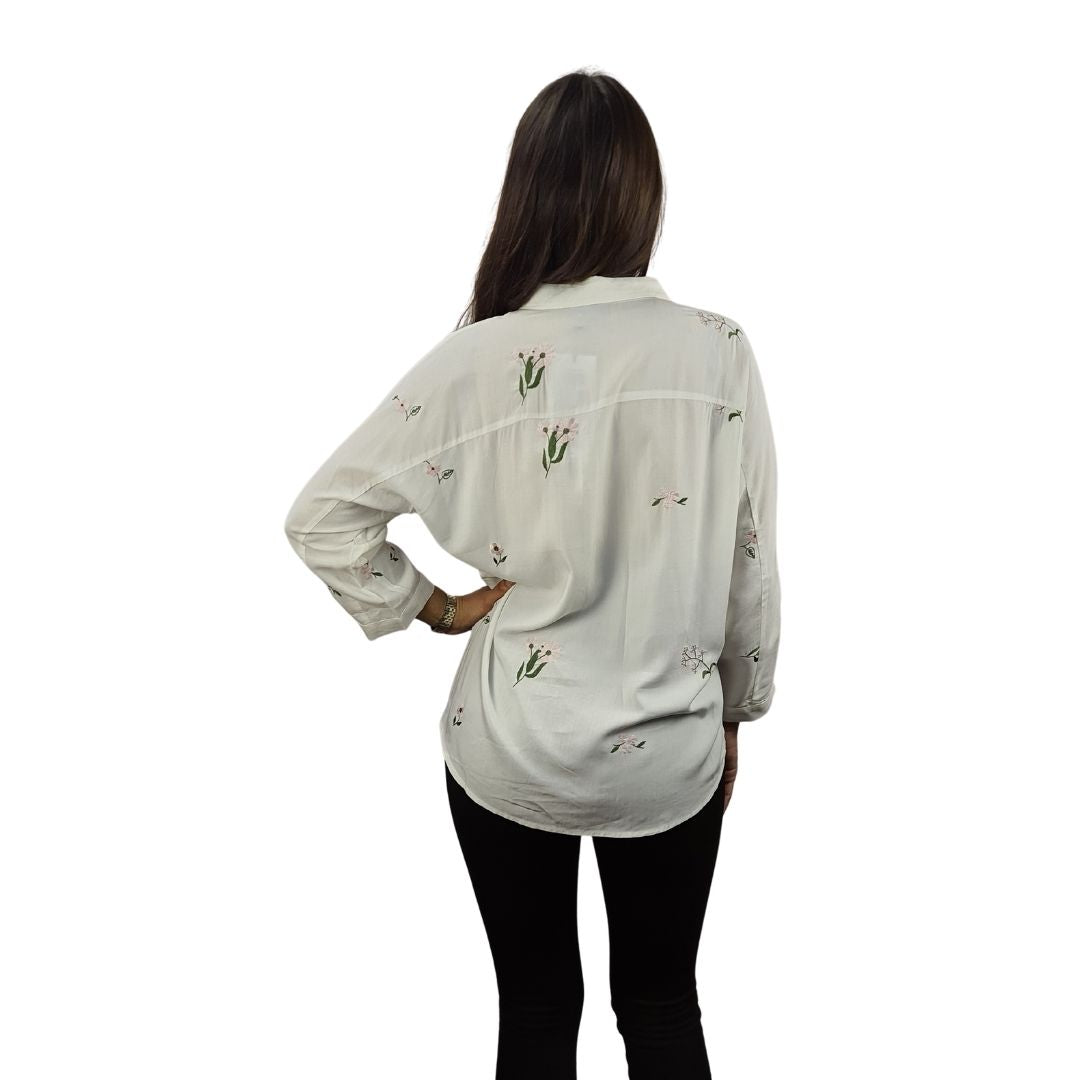 Blusa Vero moda Blanco Style PAEONY 3/4 SHIRT(BJ)