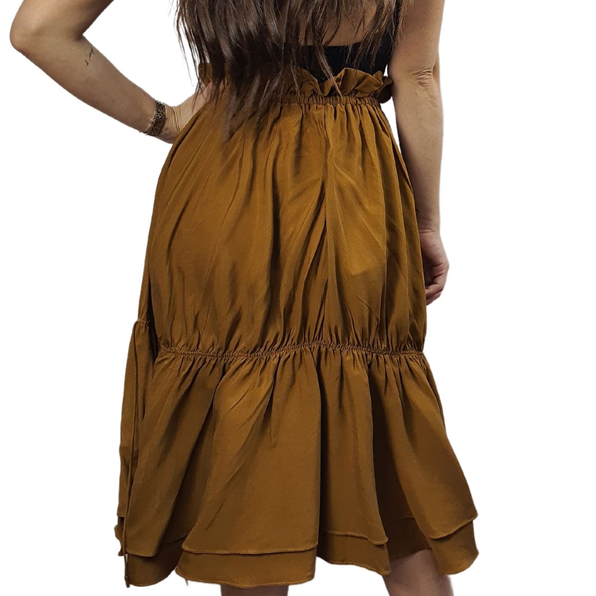 Falda Vero Moda Marron Style JOANNE SOFT MIDI SKIRT(BJ)