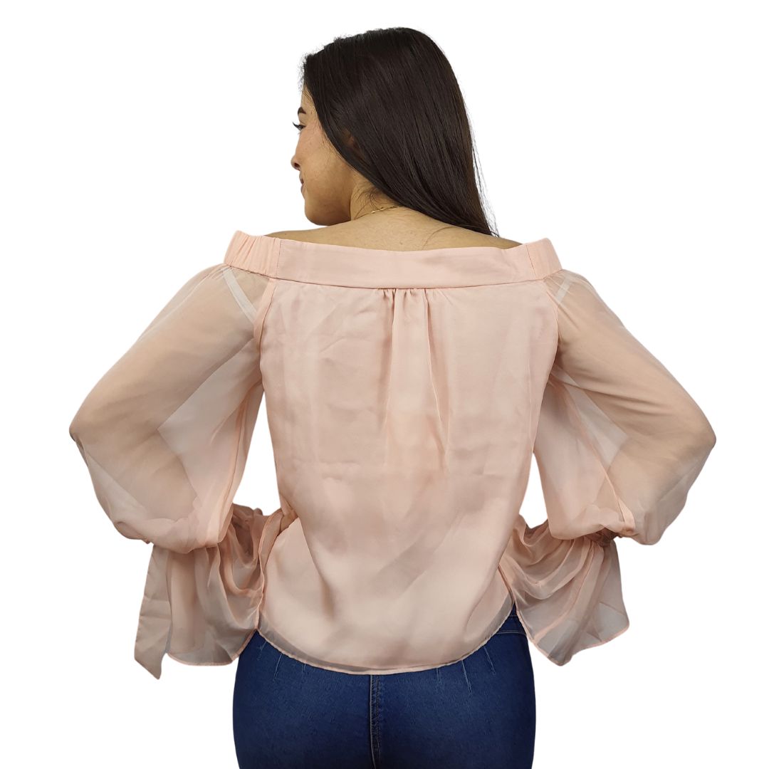 Blusa Vero Moda Rosado Style VIVIAN L/S WOVEN TOP(VMC-DR)