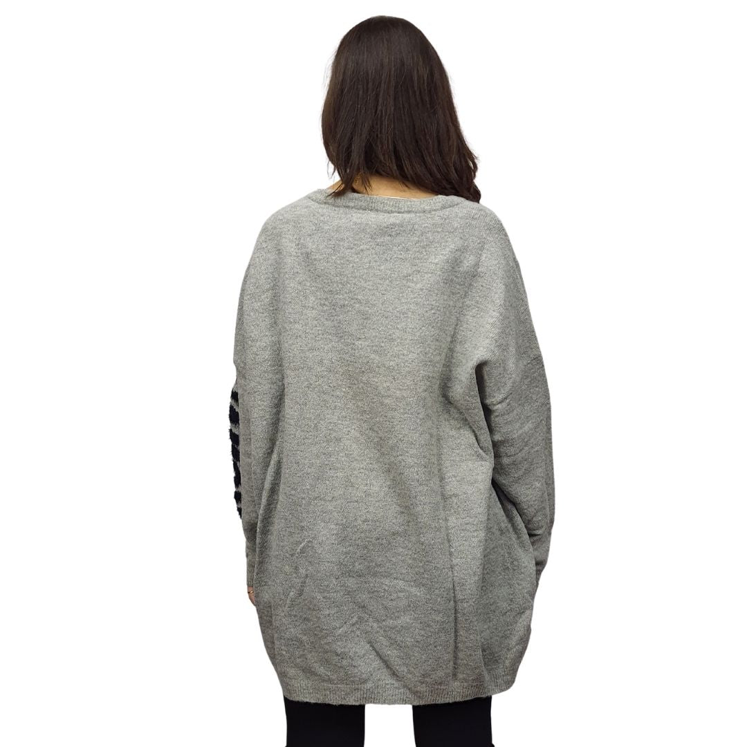 Sweater Vero moda Gris Style MODERN L/S KNIT(MW-ET-2)