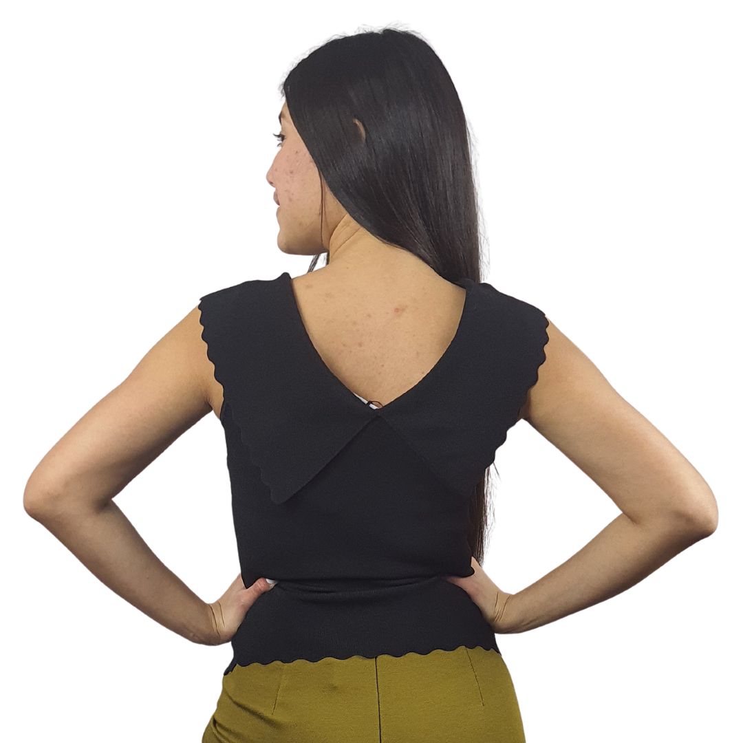 Blusa Vero Moda Negro Style RETAIL SHELLEY S/S KNIT(DR)