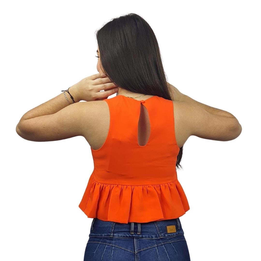 Top Vero Moda Naranja Style BEULAH S/L TOP(VMC-TP-ES-3)