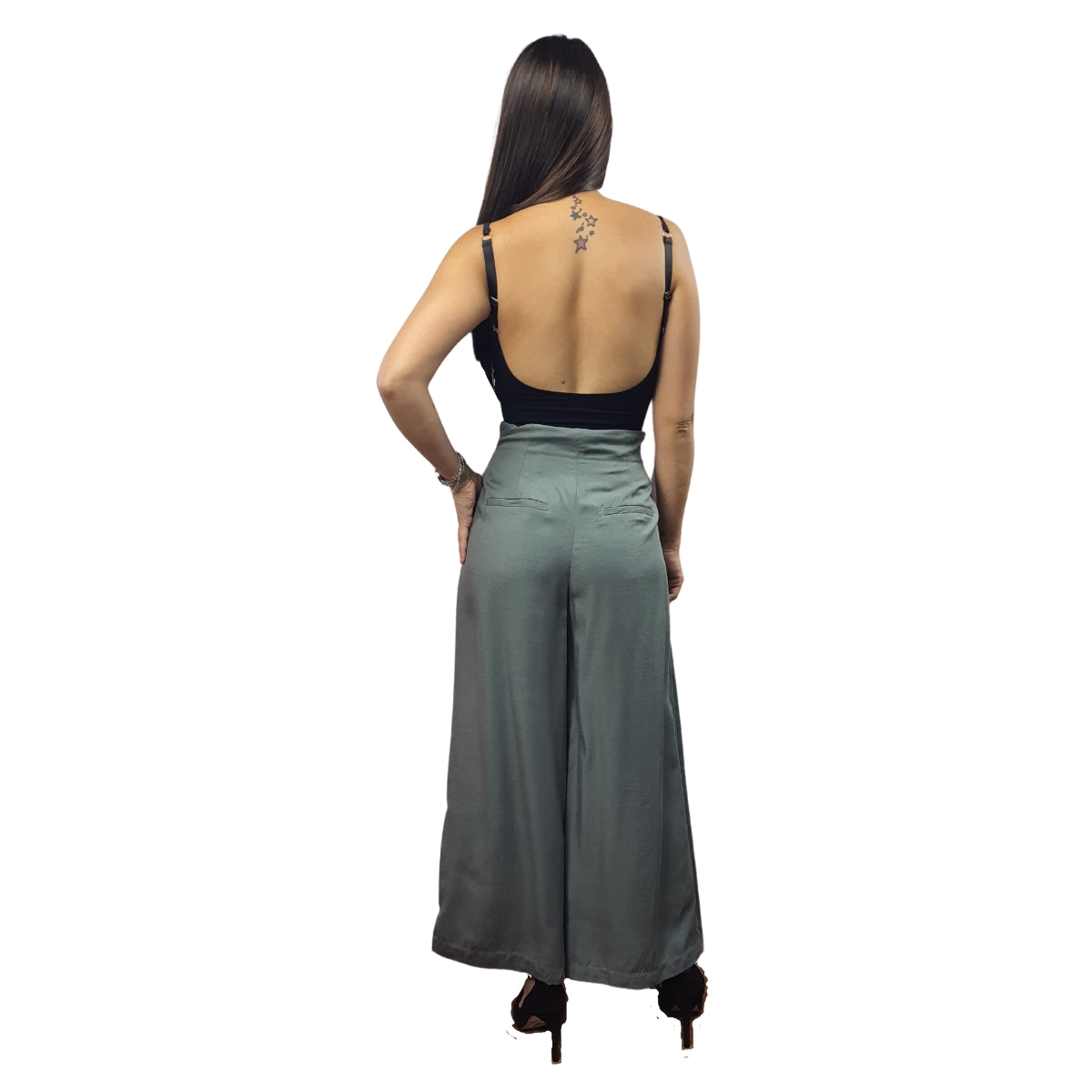 Pantalon Vero Moda Verde Style MARIO 9/10 WIDE PANTS(VMC-NR)