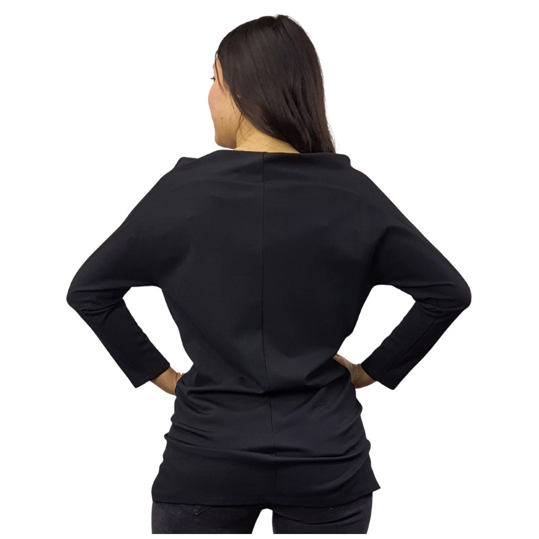 Blusa Vero Moda Negro Style CADIA L/S TOP(UM)