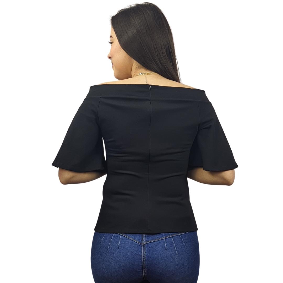 BLusa Vero Moda Negro Style ICY 1/2 TOP(VMC-TP)