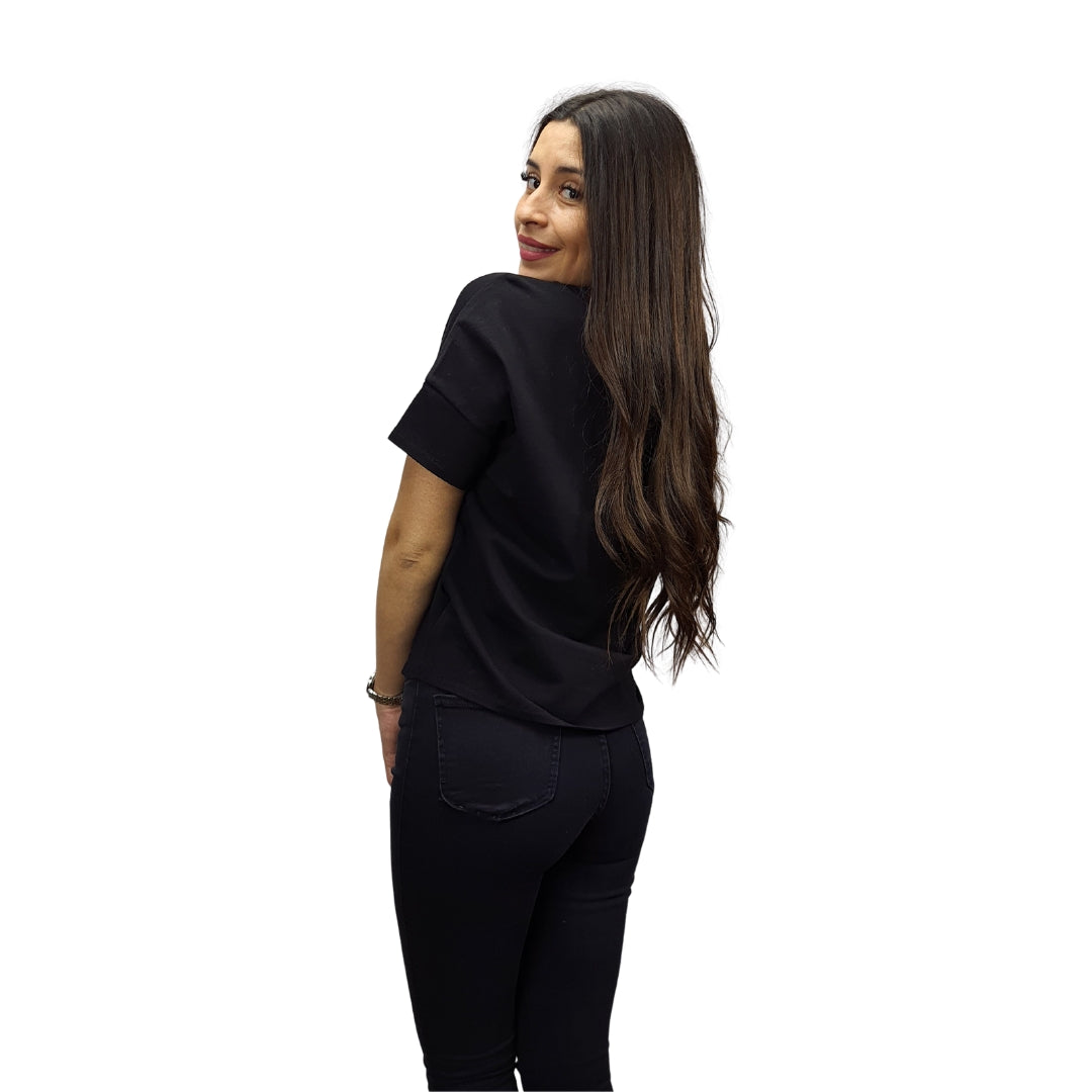 Polera Vero Moda Negro Style BAMBI S/S TOP(SD)