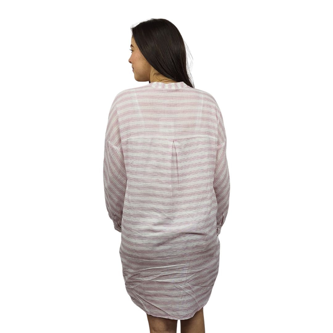 Bata de Pijama Vero Moda Rosado Style WINNI L/S LONG SHIRT(HOMEWEAR)