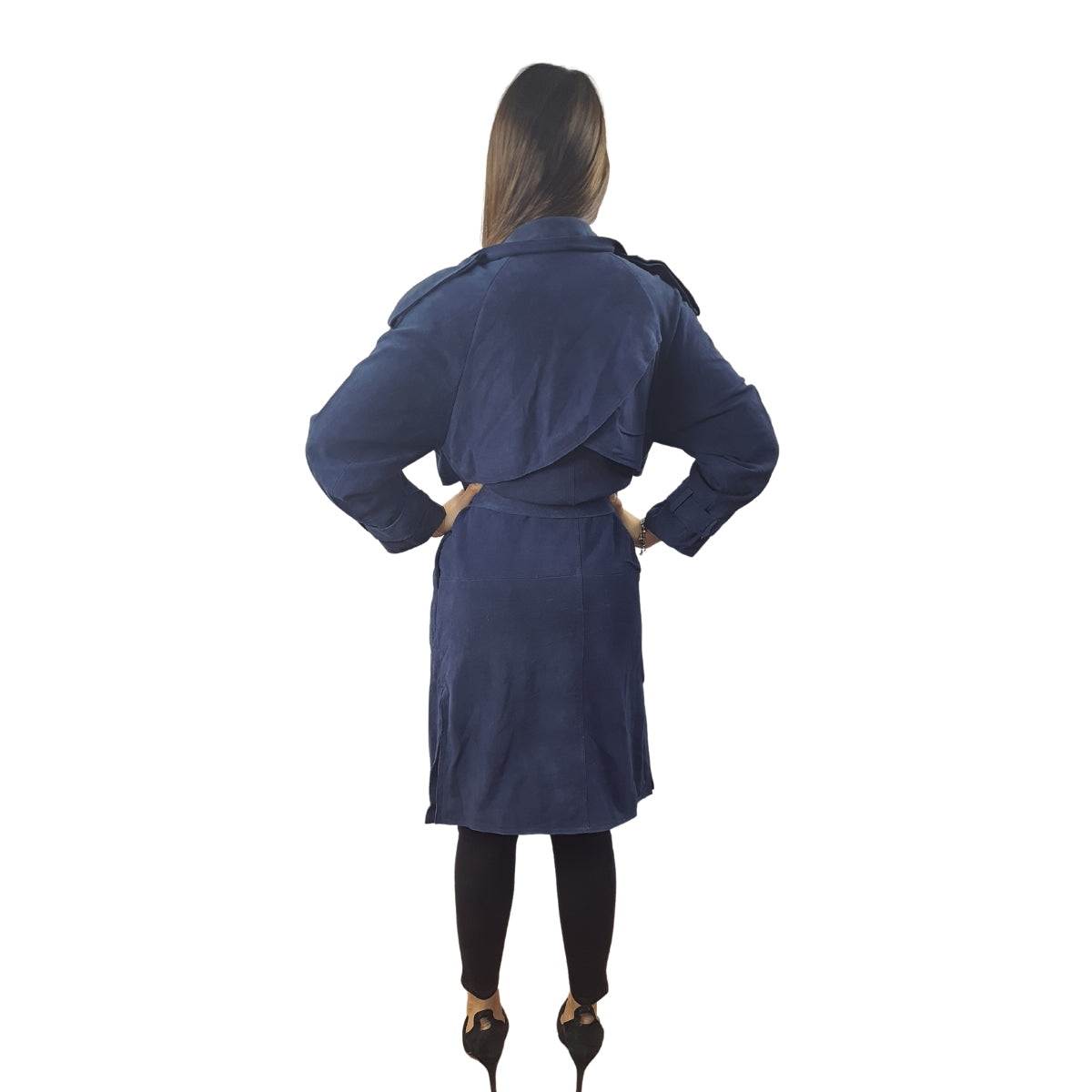 Blazer Vero Moda Azul Oscuro Style MAXINE 3/4 GS LEATHER COAT(NC)