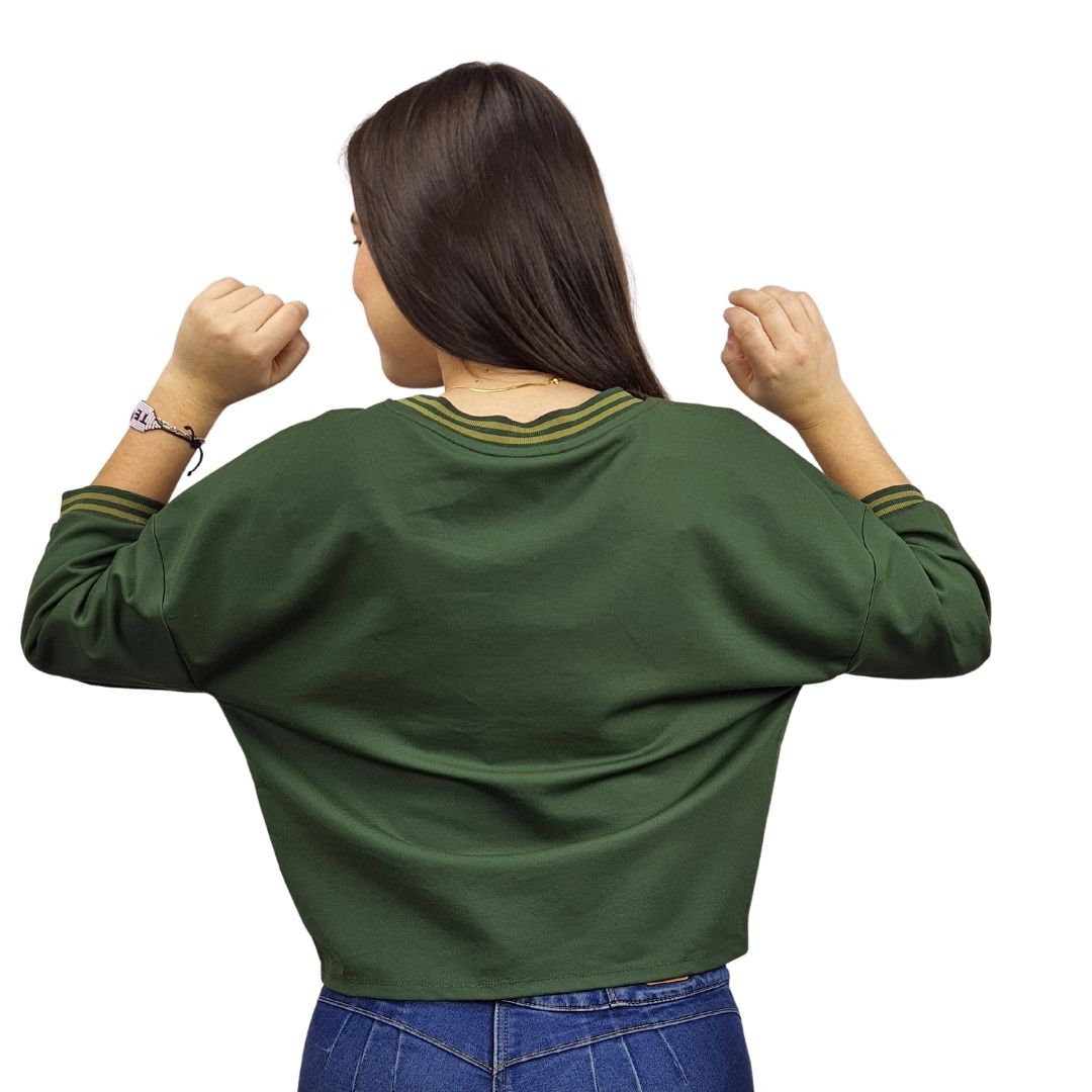 Blusa Vero Moda Verde Style YARN 3/4 TOP(PM-CT-2)