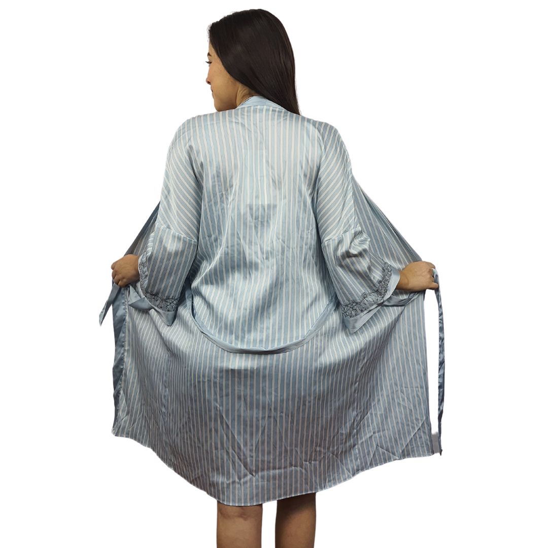 Bata de Pijama Vero Moda Azul Claro Style VIVA 3/4 ROBE(HOMEWEAR)