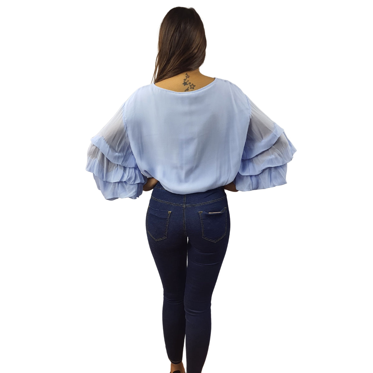 Blusa Vero Moda Azul Style KYNA 1/2 TOP(VMC-SL)