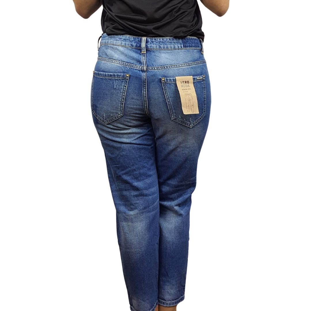 Jeans Vero Moda Azul Claro Style ALEXIA 9/10 BOYFRIEND JEANS(PM-CT-2)