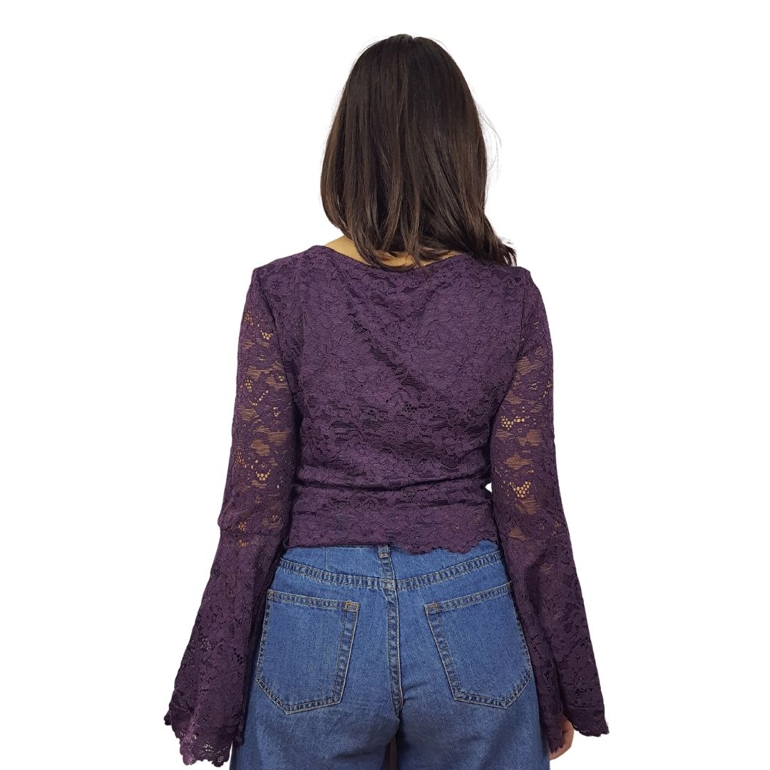 Blusa Vero moda Morado Style KAMA L/S TOP(BT)