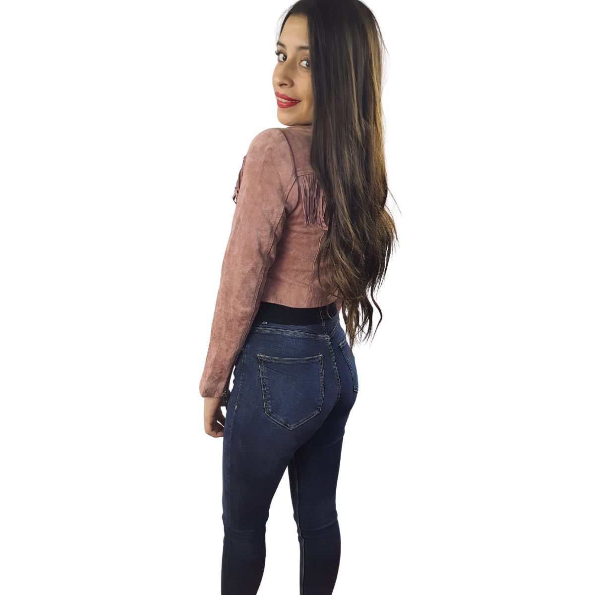 Chaqueta Vero Moda Rosa Vieja Style AFGHAN PS LEATHER JACKET(DR)