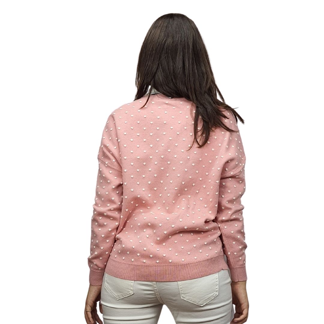 Sweater Vero Moda Rosado Style DOTS L/S KNIT SET(MW-EC-2)
