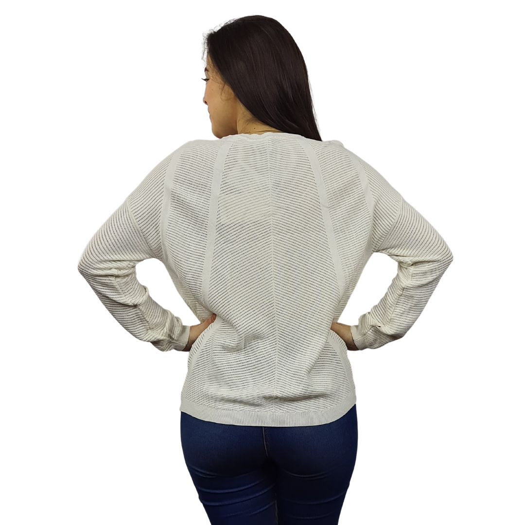 Blusa Vero Moda Blanco Style MYRA L/S KNIT(RN)