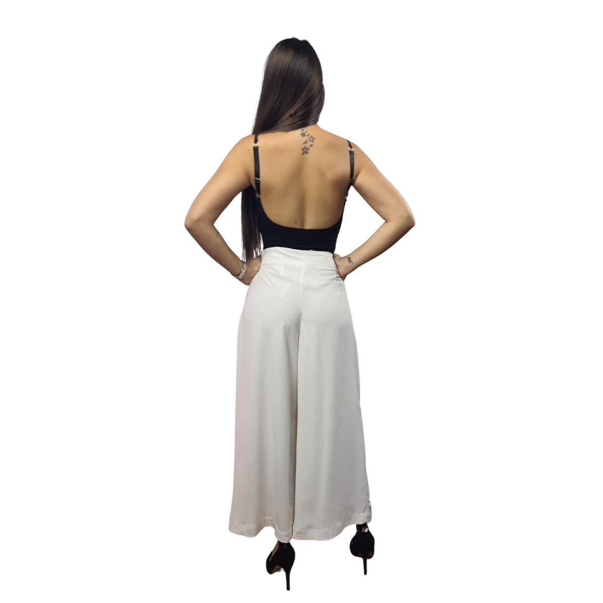 Pantalon Vero Moda Blanco Style CHOICE RIVET 9/10 WIDE PANTS(NR)-OR