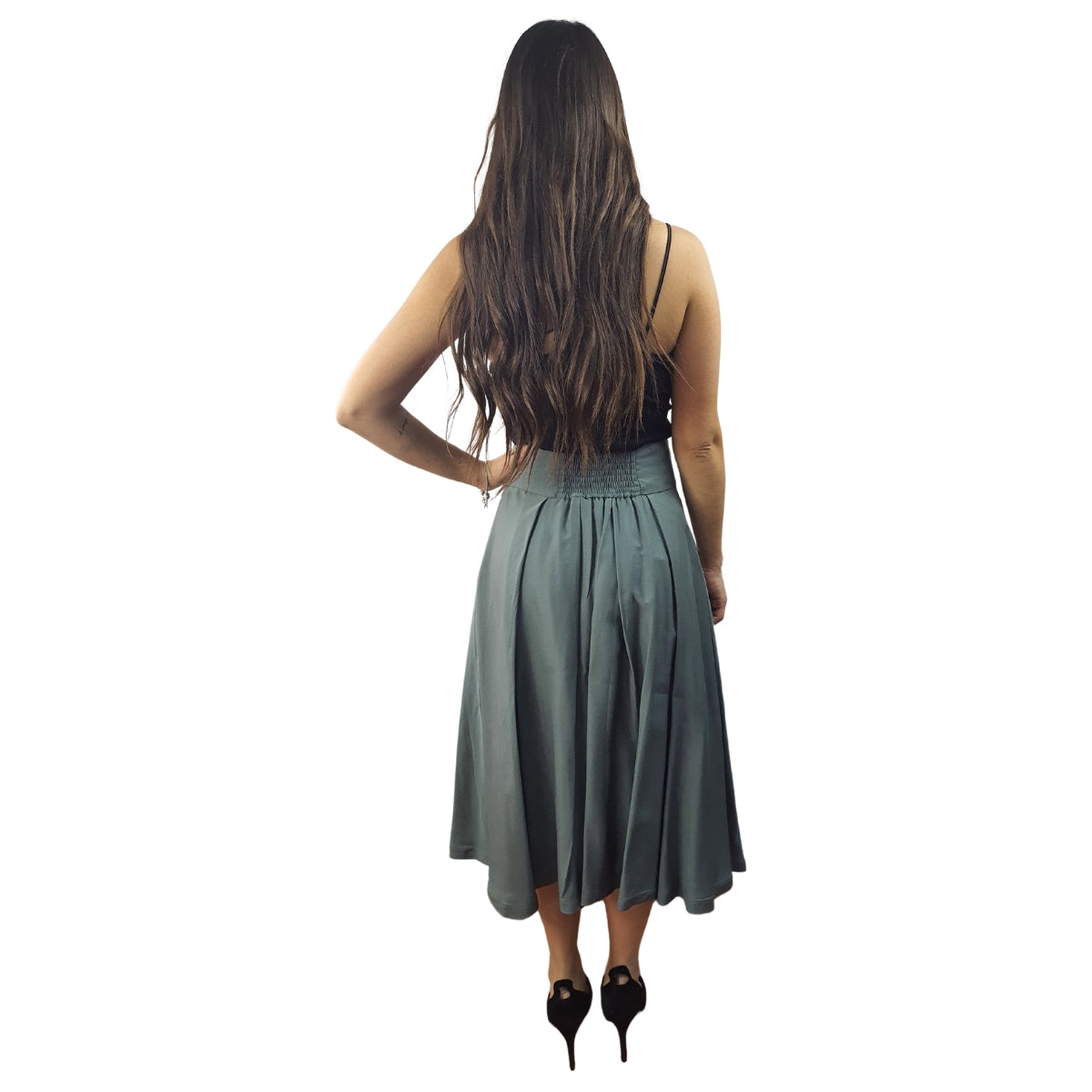 Falda Vero Moda Verde Style ARIA SOFT MIDI SKIRT(VMC-LL)