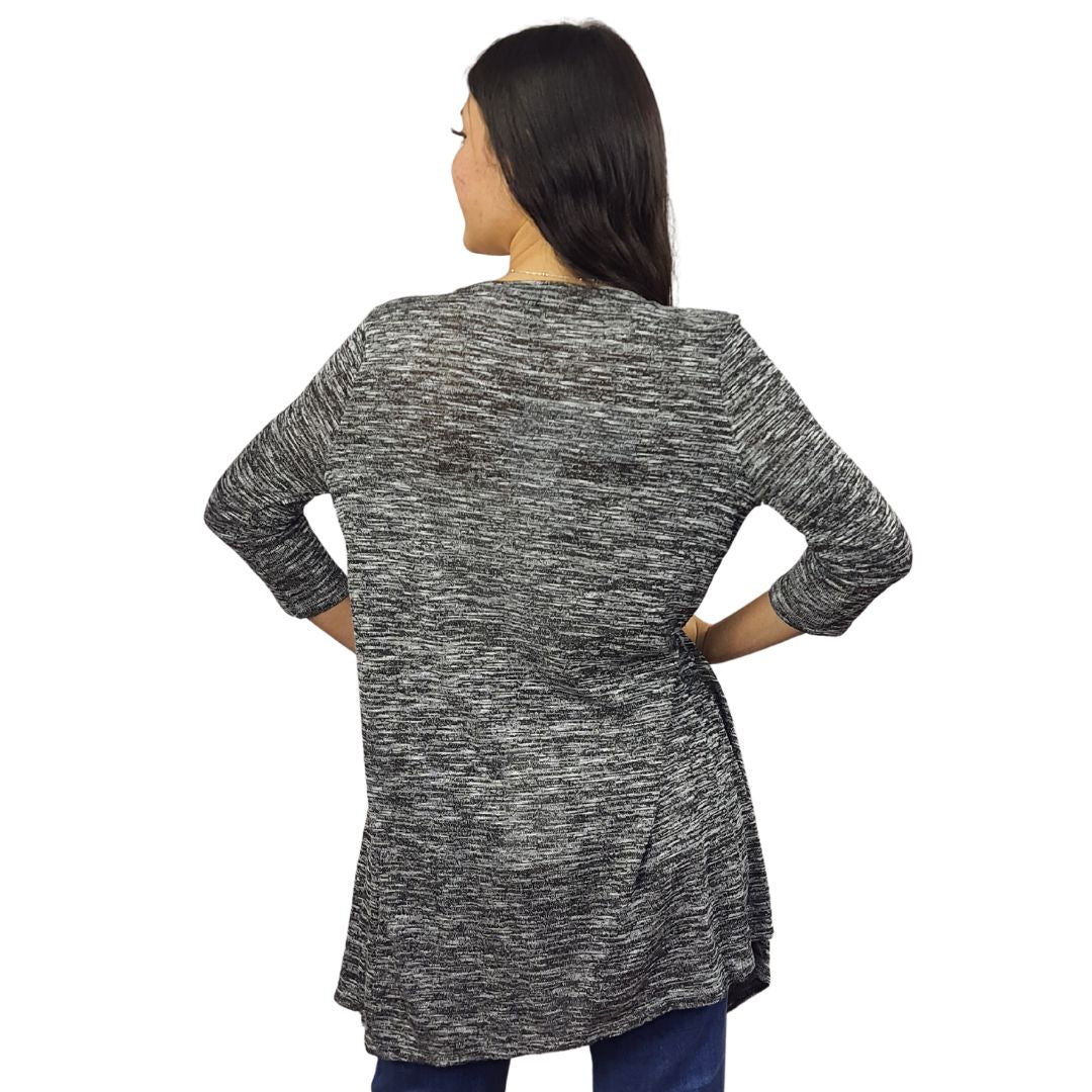 Tapado Vero Moda Negro Style BLAKE 3/4 DRAPEY CARDIGAN(NL)