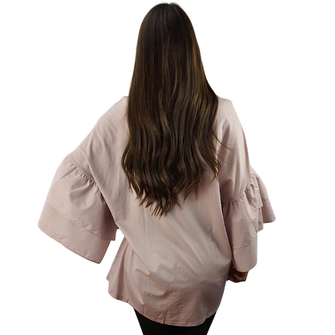 Blusa Vero Moda Rosa Vieja Style LACY S/S JERSEY TOP CL8(HOMEWEAR)