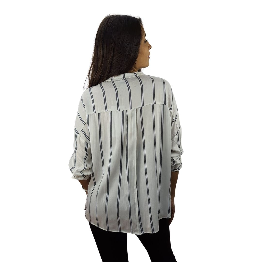 Blusa Vero Moda Azul Style TEMP TINA 3/4 SHIRT(NC)