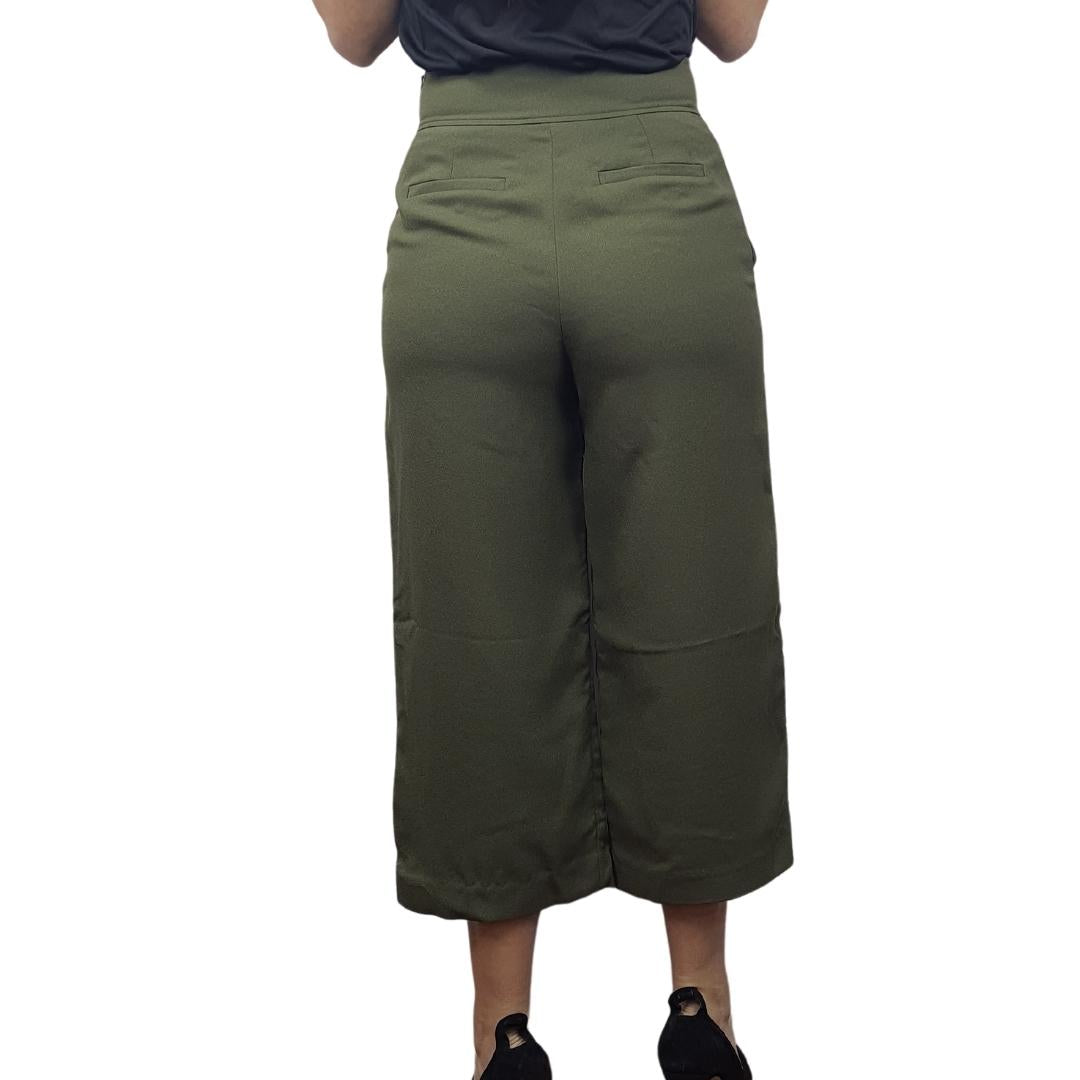 Pantalon Vero Moda Verde Style ENGLAND 7/8 WIDE PANTS(VMC-MW-ET-2)