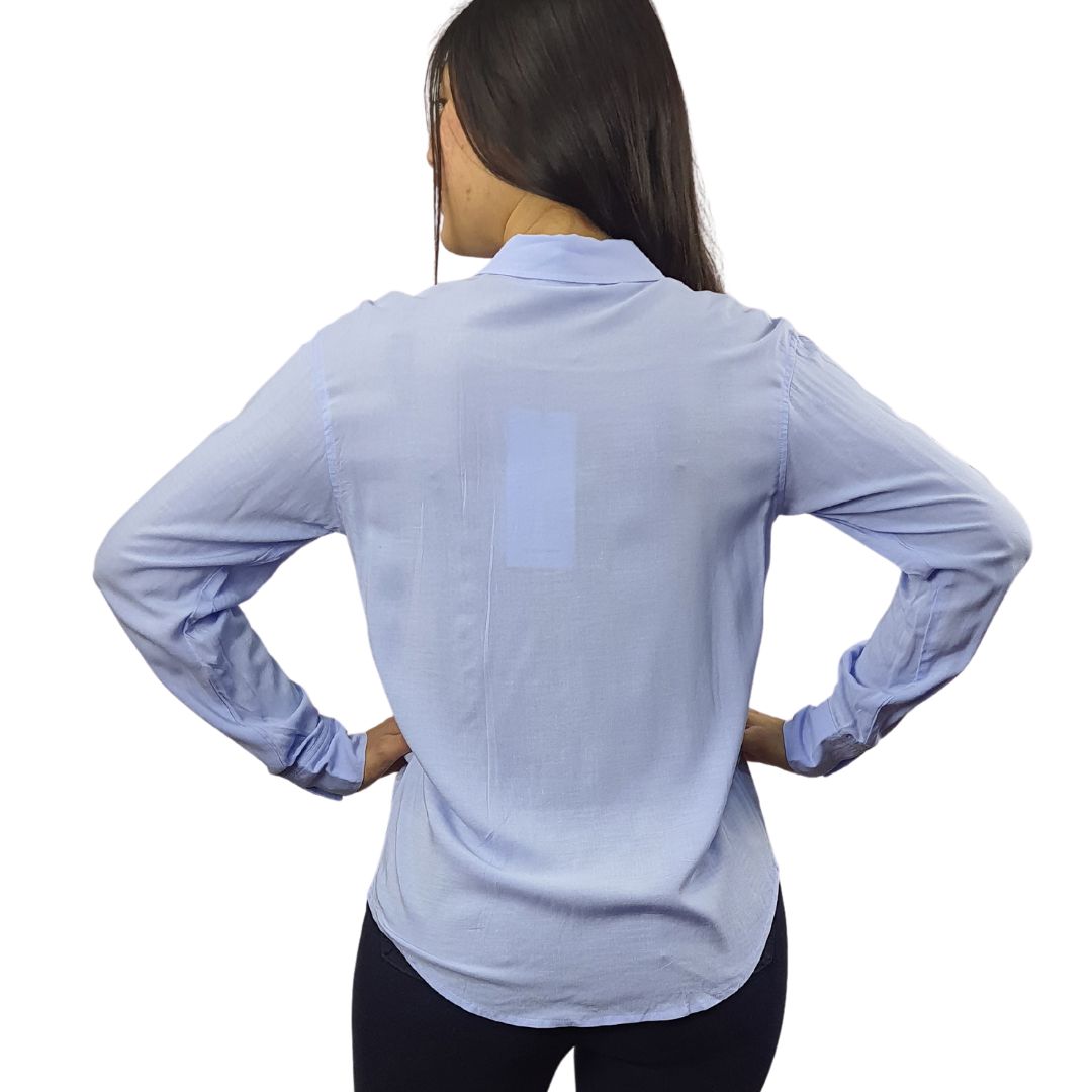 Blusa Vero Moda Azul Style WISTARIA MULTI L/S SHIRT(SL)