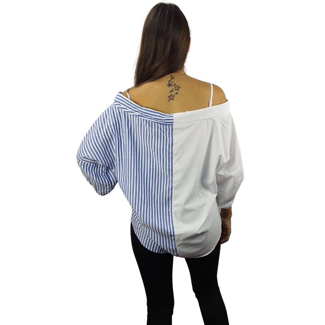 Blusa Vero Moda Azul Style BRIDGE 3/4 SHIRT(FL)