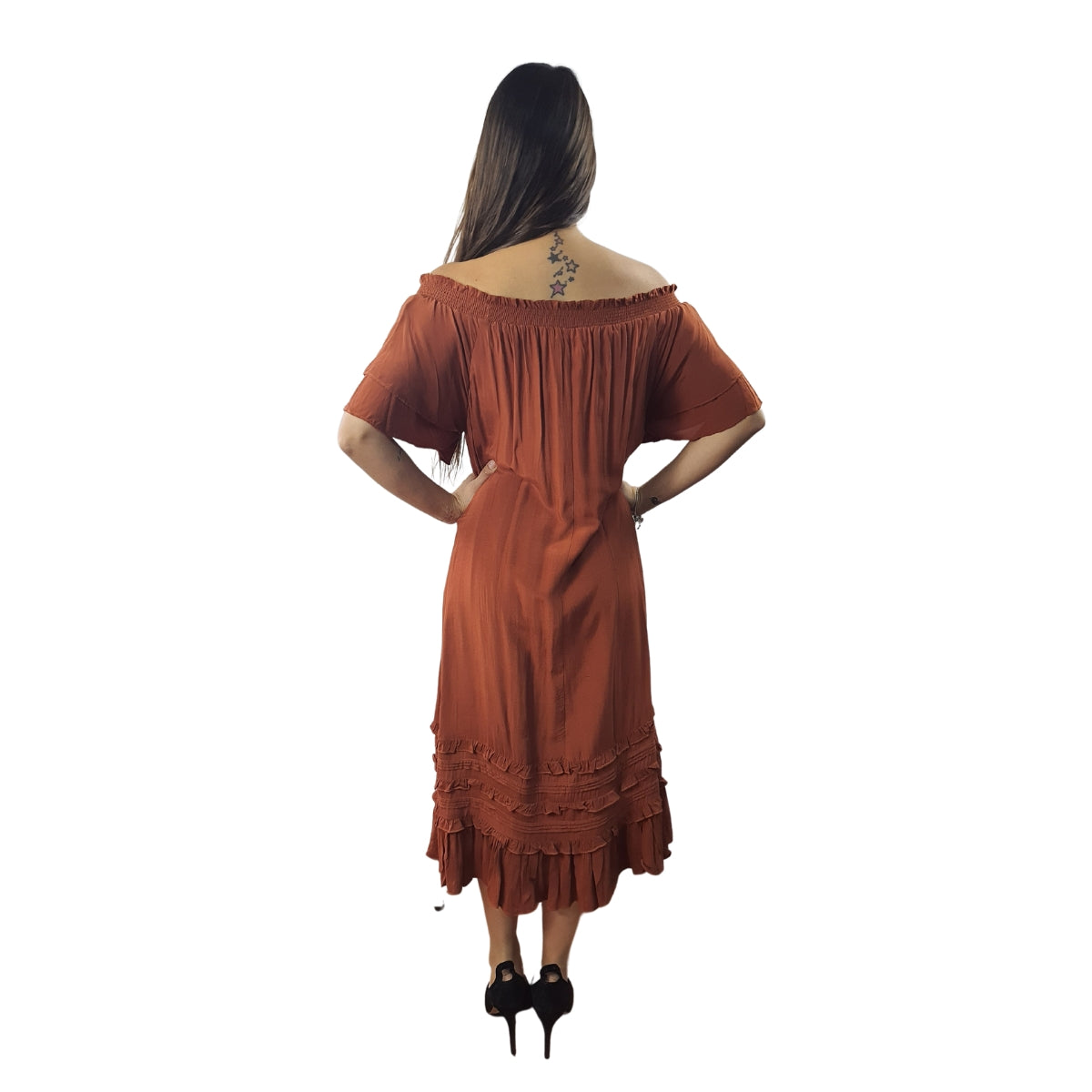 Vestido Vero Moda Marron Style ANAUEL S/S DRESS(HH)