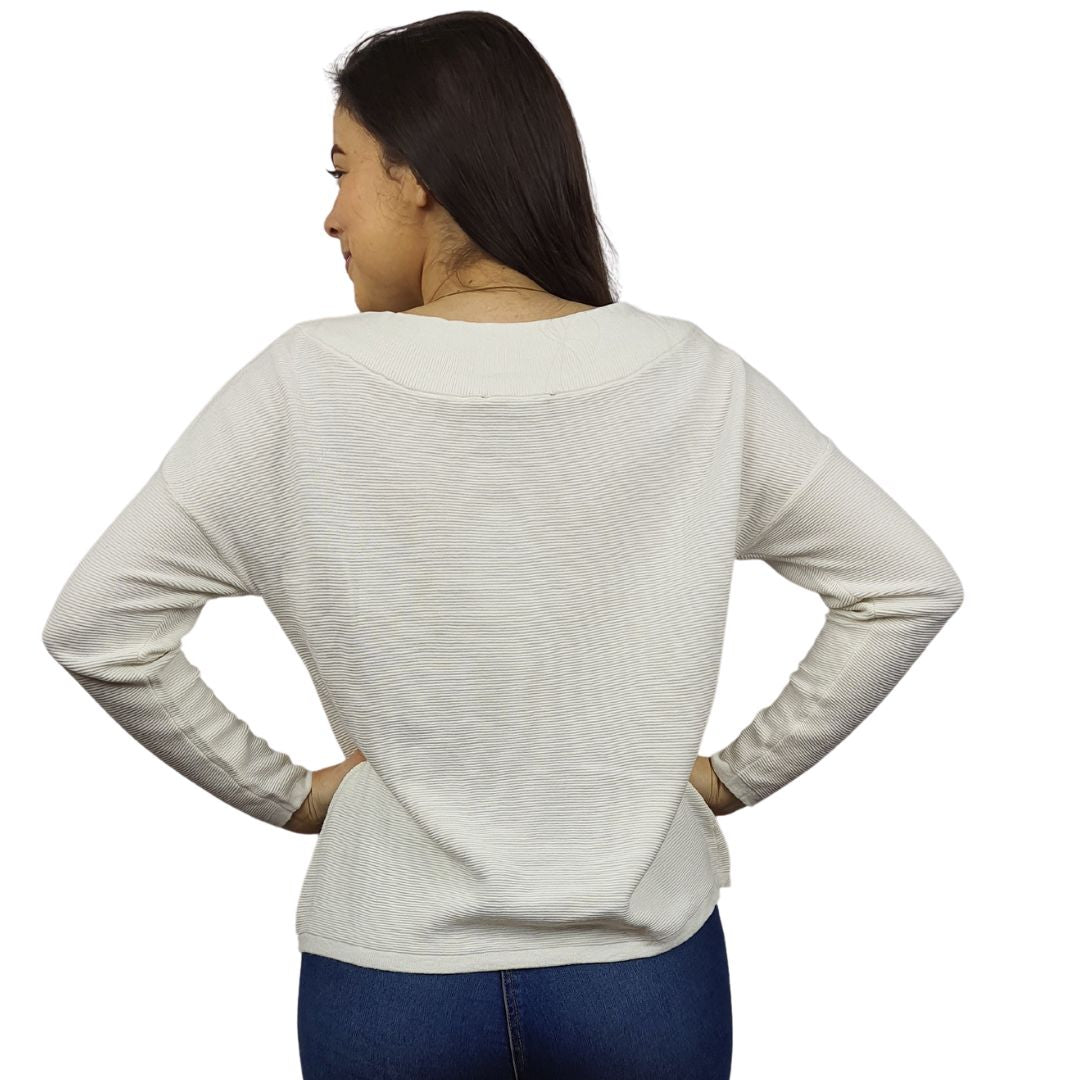 Blusa Vero Moda Blanco Style JEFF L/S KNIT(RN)