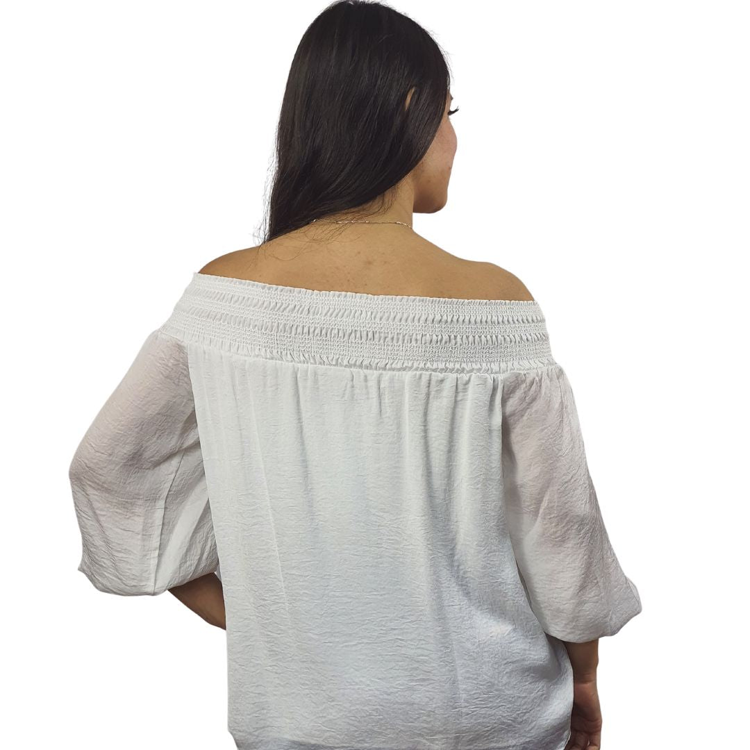 Blusa Vero Moda Blanco Style NINA 3/4 WOVEN TOP(VMC-RN)