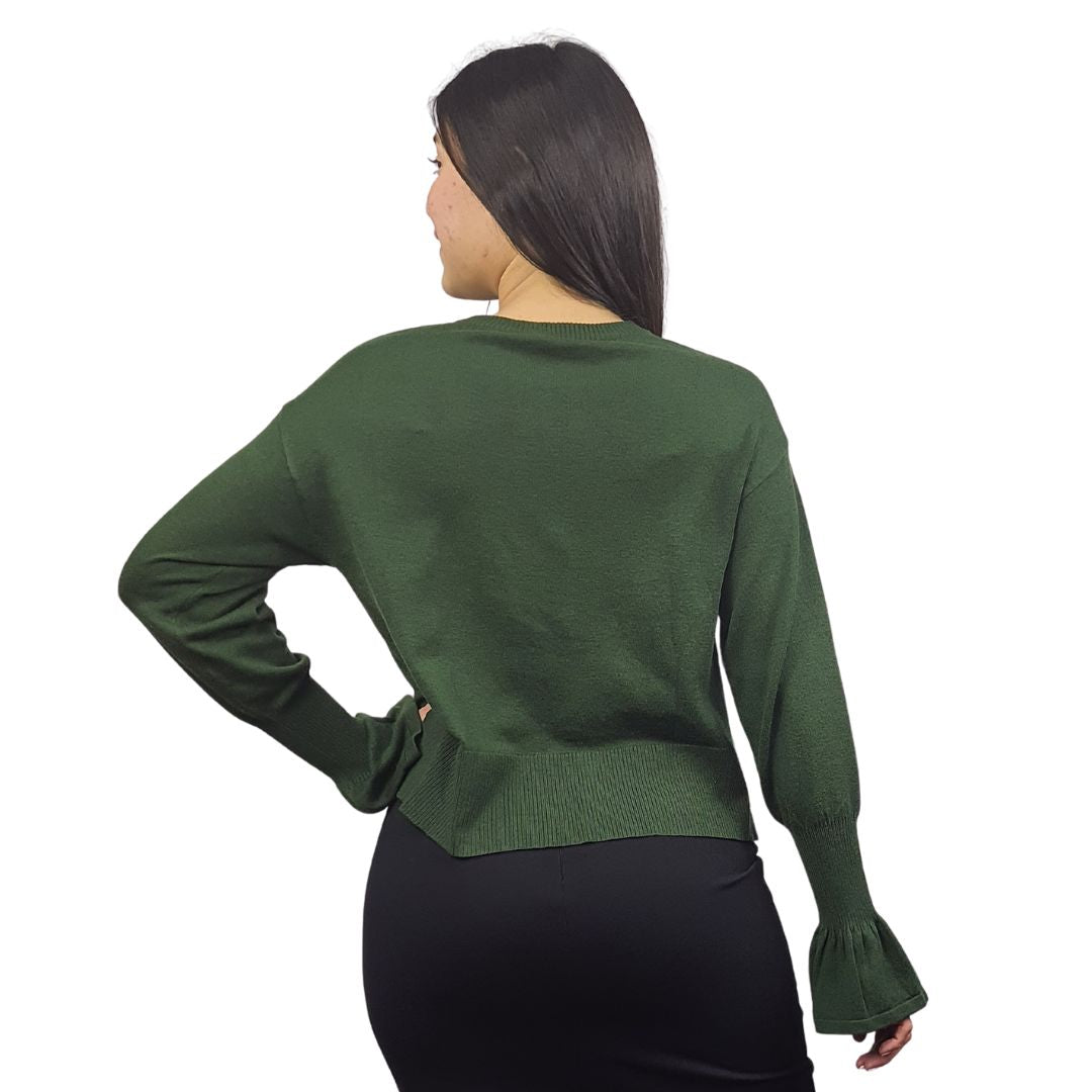 Sweater Vero Moda Verde Style TEDDY L/S KNIT(BJ)