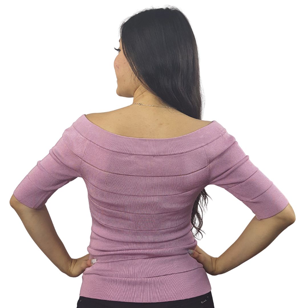 Blusa Vero Moda Rosa Vieja Style LASAGNA 1/2 KNIT(VMC-PM)