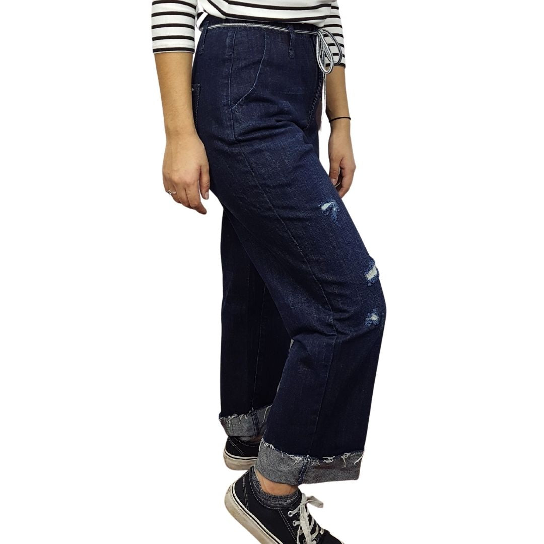 Pantalon Vero Moda Azul Style JUDY 7/8 HW LOOSE JEANS(CP)