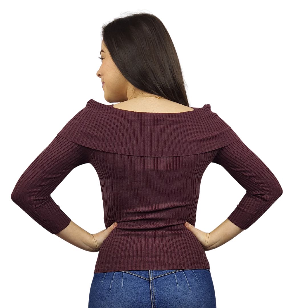 Blusa Vero Moda Purpura Style BITTERSWEET 3/4 KNIT(UM)