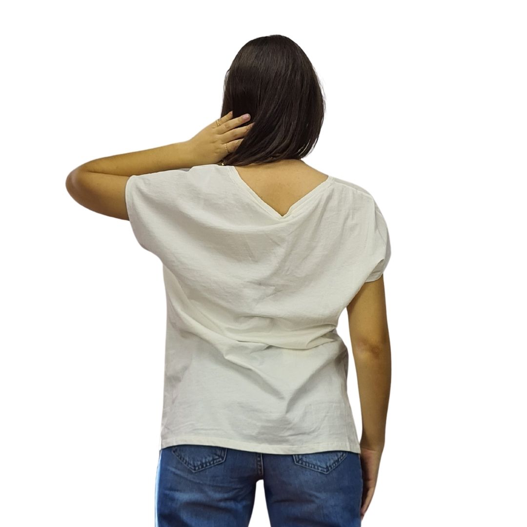 Blusa Vero Moda Crema Style AMAIZING S/S TOP(NE-CT-1)