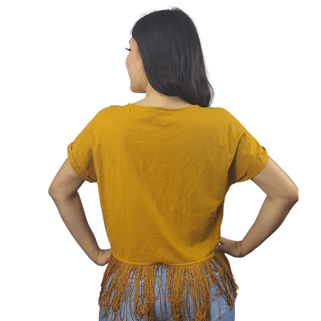 Polera Vero Moda Mostaza Style JIMMY BOX S/S TOP(EL)