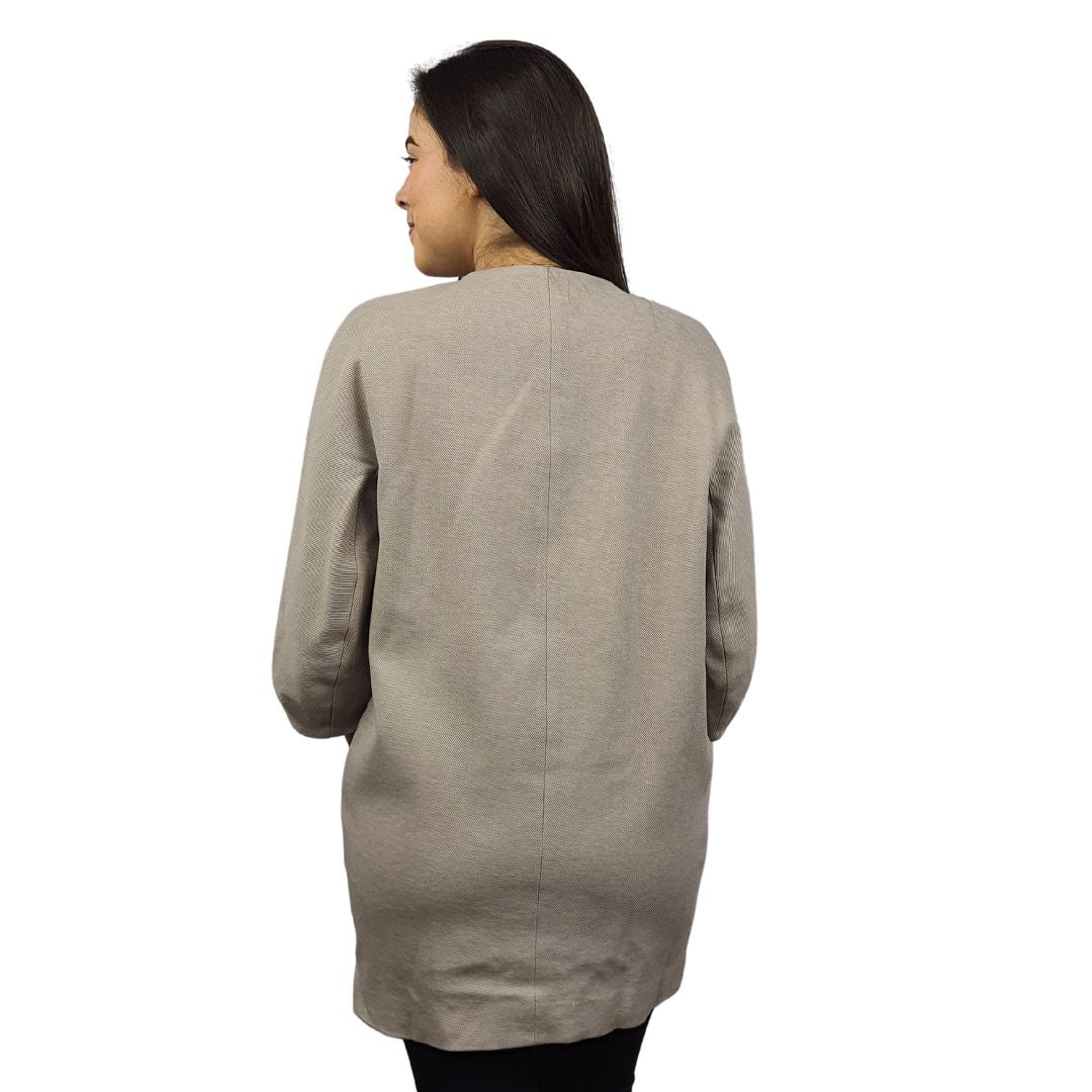 Blazer Vero Moda Beige Oscuro Style COCO 3/4 SWEAT COAT(VMC-MM)