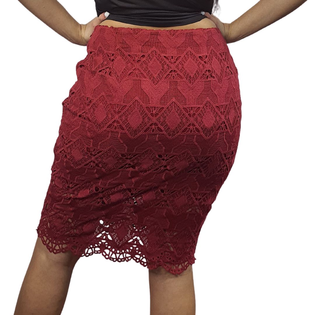 Falda Vero Moda Burdeo Style SUN SKIRT(VMC-EL)