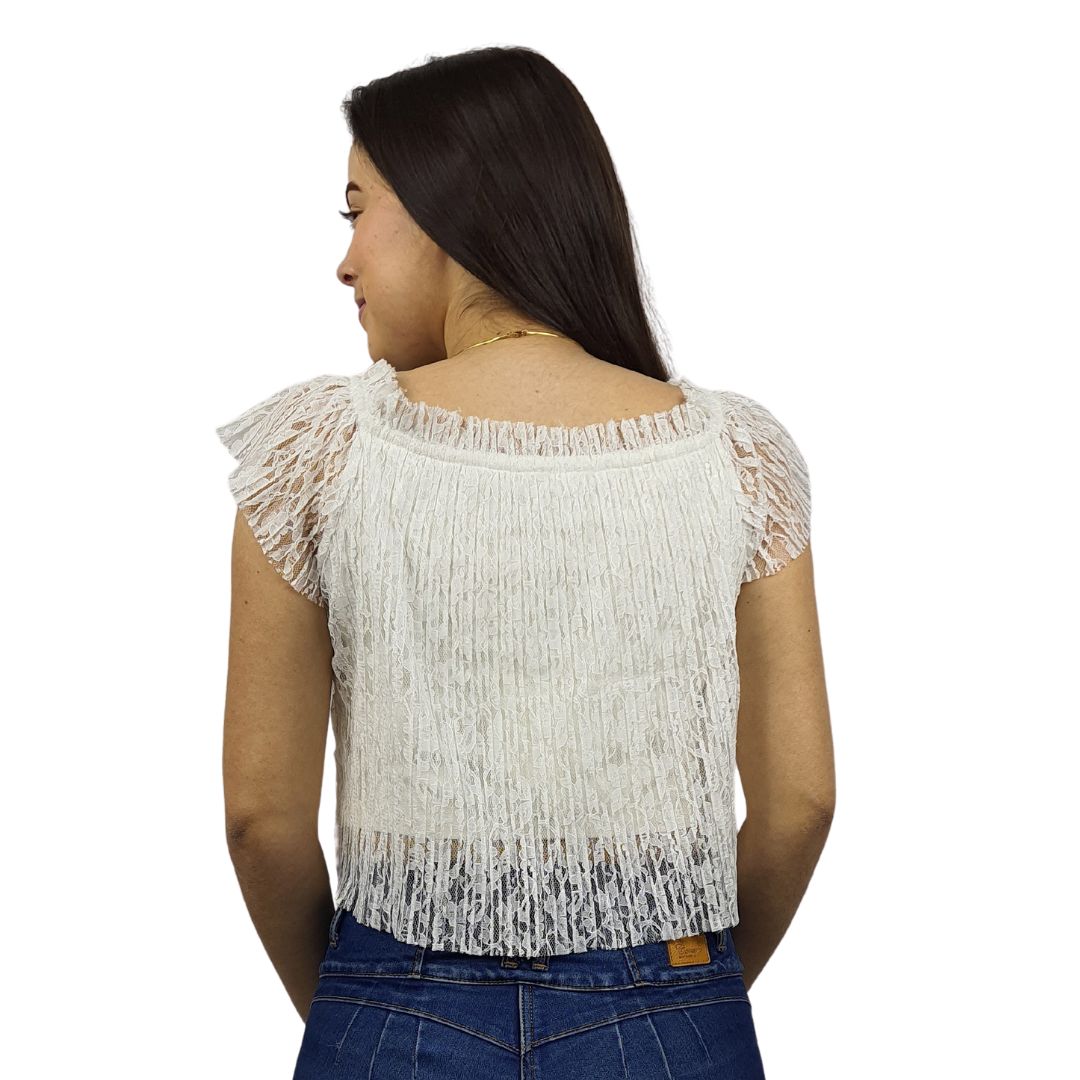 Blusa Vero Moda Blanca Style TOBEY S/S TOP(TP-ES-3)
