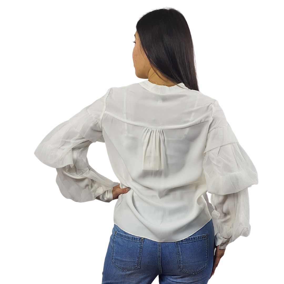 Blusa Vero Moda Blanco Style NADA L/S SHIRT(VMC-DR)