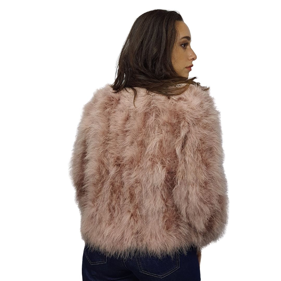 Chaqueta Vero Moda Rosa Vieja Style OTTAWA 7/8 OSTRICH FUR JKT(DR)