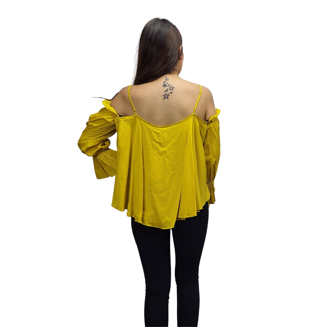 Blusa Vero Moda Mostaza Style FOREST 3/4 SHIRT(BJ)