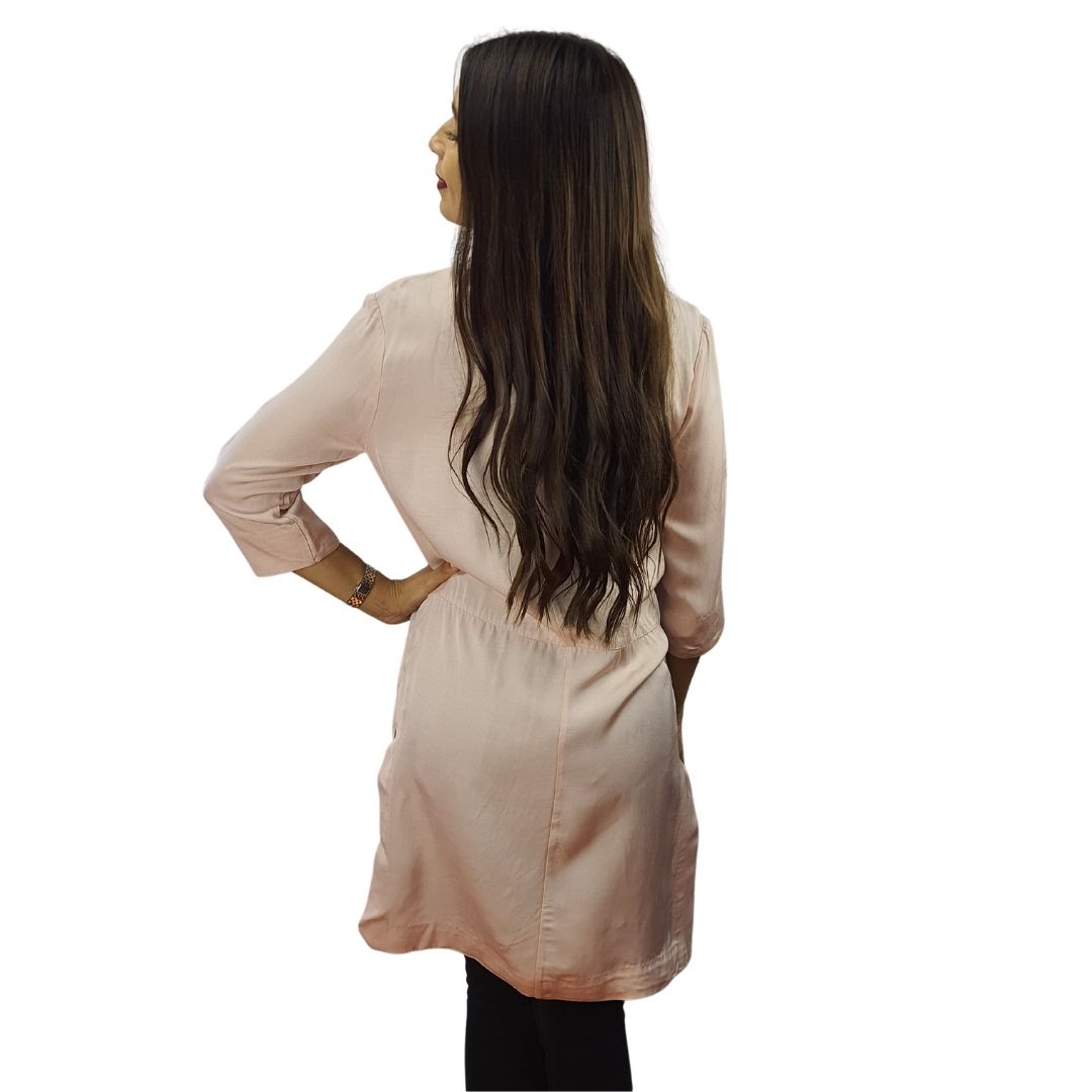 Blazer Vero Moda Rosado Style LOLITA SOLID 3/4 BLAZER(VMC-NE-EC-3)